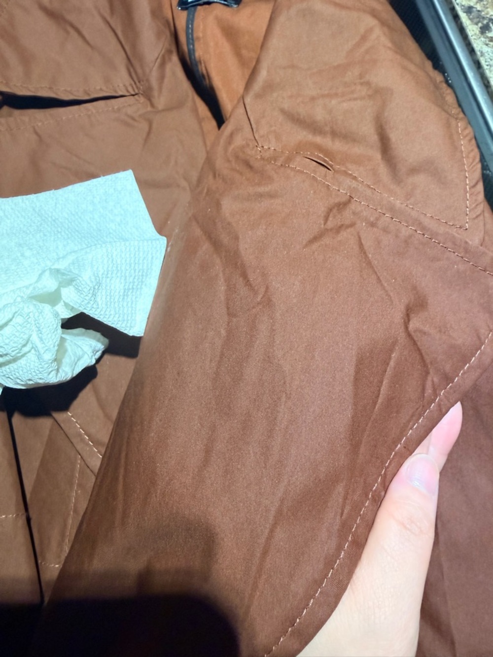 Zara Waterproof Brown Oversized Trench Coat - Picture 11 of 11
